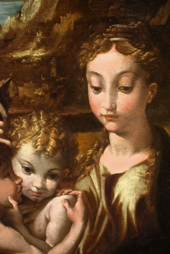 Antiquités - La Vierge à l'Enfant, s. Jean-Baptiste, s. Catherine et s. Zacharie - fin XVIe siècle